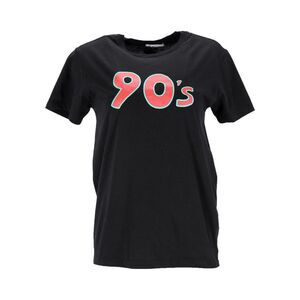 Bella Freud 90's Print T-Shirt in Black Cotton